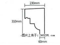 产品分解图型 - 檐口线，型号：SX311-YK-3，规格：230x310mm(3) - 大理三象EPS建材 dali.sx311.cc