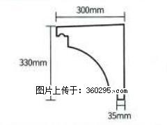 产品分解图型 - 檐口线，型号：SX311-YK-2，规格：300x330mm(2) - 大理三象EPS建材 dali.sx311.cc